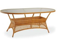 BEST 44511890 Korbtisch Madelene oval 180 x 100 cm, caramel