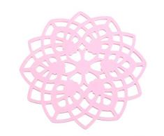 ZHUANGJI Teetisch -Matte, Tischmatte, Wärmedämmung -Matte, Topf -Matte, Bechermatte, Anti -Scaling, Anti -Ski und langlebig,Pink