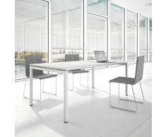 Weber Büroleben GmbH Profi Besprechungstisch 200x100cm NOVA U 4-8 Pers. Konferenztisch Meetingtisch, Gestellfarbe:Weiß