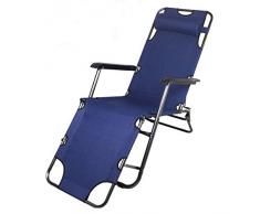 BAIYIQW Tragbare klappbare Sonnenliege,Gartenliege mit,Sonnenliege mit Sonnendach,Bürostuhl Rest Liegestuhl, Single Siesta Klappstrandstuhl-Cyan-plushcottonpad