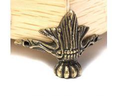 Zedtom 4-Stück Dekorativer Ecke Fuß Standfüße für Schmuckkasten Tisch mit Schrauben Vintage-Stil