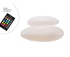 8 seasons design | Shining Stone Lampe LED, Polyethylen Weiß Ø 39 cm