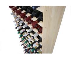 Lenmar Weinregal Weinregal Holz Flaschenregal für 91 Flaschen Massiv-91