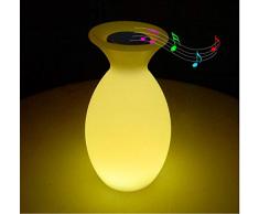 Yhhzw Wiederaufladbarer Bluetooth-Lautsprecher Led Nachtlicht Rgb Fernbedienung Tischbar Home Music Restaurant Ktv Innendekor Lampenleuchten Größe 16 × 30 Cm