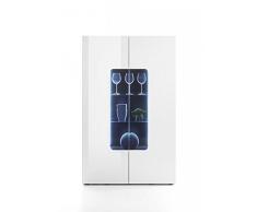 Beauty.Scouts Vitrine, Standvitrine Sevilla Duo Glasvitrine, Standvitrine, Schrankvitrine, Schrank, Glasschrank, Regal, Highboard, Aufbewahrung, Schrank, Konsole, Buffet, Buffetschrank, Esszimmer, Wohnzimmer, Hochglanz weiss,