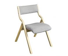 SoBuy FST40-HG Klappstuhl Küchenstuhl mit gepolsterter Sitzfläche und Lehne grau