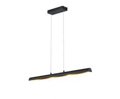 Trio Leuchten LED Vintage Ramiro Pendelleuchte, Metall, SMD, 4.5 W, schwarz/goldfarbig