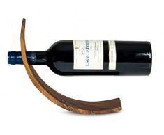Weinflaschenhalter Holz Akazie B x T: 28 x 7,5cm Flaschenhalter Weinhalter Geschenkidee Natur Tischdeko Weinständer