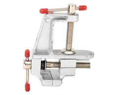 Tischbänke Schraubstock, Hochwertige Aluminiumlegierung Mini-Schraubstock für den Haushalt Kleine Schraubstockbänke Zangen für flache Muster Textfeingravur