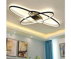 LED Deckenleuchte 68W Dimmbar Wohnzimmerlampe mit Fernbedienung Acryl-Schirm Esszimmerlampe Decke Pendelleuchte Modern Oval Design Esstischlampen Schlafzimmerlampe Badlampe Flur Chic Dekor Deckenlampe