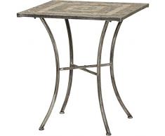 Siena Garden Tisch Felina, 64x64x71cm, Gestell: Stahl, pulverbeschichtet in silber-schwarz, Fläche: Mosaik,Tischplatte: Keramik