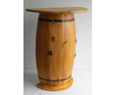 DanDiBo Wandtisch Tisch Weinfass 0373 Schrank Weinregal Fass aus Holz 73 cm Beistelltisch Konsole Wandkonsole Bar