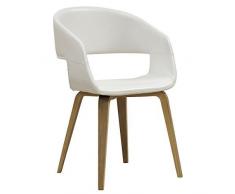 designbotschaft: Luzern Stuhl Weiß/Eiche - Esszimmerstühle 1 Stck