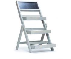 Demmelhuber Pflanztreppe Laura Blumenleiter mit Tafel 39 x 69 cm Blumentreppe Blumenregal