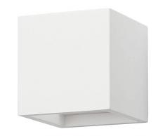 famlights Gips Wandleuchte Lena | Wandlampe modern Wandbeleuchtung edel Zimmerleuchte Wohnzimmer-Lampe bemalbar Treppenhaus Flur-Lampe Design Esszimmer-Leuchte Eingangsbereich Schlafzimmer-Lampe G9