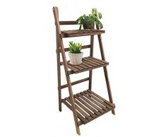 Dynamic24 Holz Pflanztreppe Blumentreppe Blumenbank Pflanzregal Blumenregal Blumenständer
