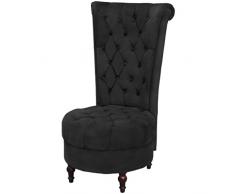 vidaXL Sessel Polstersessel Relaxsessel Wohnzimmer Lehnstuhl Hochlehne Schwarz