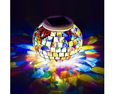 Mosaik Glas Ball Garten solarlampen Lichter schreibtischlampe, Avril Tian Farbwechsel Solar Night Lights, wasserdicht wiederaufladbarer Solar Tisch Lichter Lampe für Innen-Dekorationen