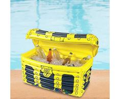 Waofe Aufblasbarer Pool-Schwimmerbier des Sommerfest-Fasswolkenbecherhalters trinkt kühles Tischbar-Tablett-Strandschwimmring