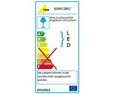 Trio Leuchten Deckenleuchte 658612607 Contender, Metall Nickel matt, Acrylschirm in weiÃ, 21 Watt LED, stufenlos Dimmbar