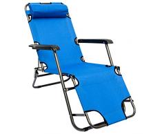 AMANKA Liegestuhl klappbar 155x60cm - leichte Klappliege Relaxstuhl Gartenstuhl Campingstuhl