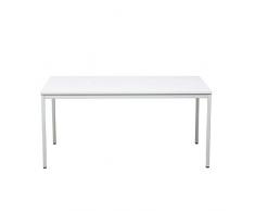 Certeo Bürotisch | Rechteckig | HxBxT 75 x 200 x 80 cm | Weiß | Schreibtisch Bürotisch Küchentisch Besprechungstisch Mehrzwecktisch
