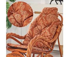 SADDPA Schaukelstuhl Kissen Mit Krawatten, Patio Sitz Kissen High Back Gedruckt Sitz Kissen Indoor Outdoor Chaise Lounge Kissen