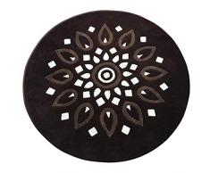 carpet Waschbar Vakuum Dauerhafte Teppich Runde Teppich Natürliche Mosaik Teppich Sofa Couchtisch Schlafzimmer Bett Teppich Zelt Drehstuhl Hocker Kissen Home Daily Mat,Durchmesser 110 cm