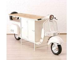 Genialer Roller Tisch Boltze 244cm Bar Regal Sideboard Schrank Vespa Motorrad