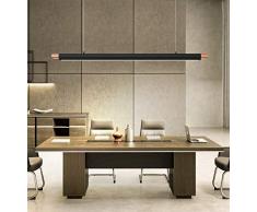 LED Pendelleuchte.Höhenverstellbar 36W LED Hängelampe Esstischleuchte,Moderne Hängeleuchte,Pendelleuchte Holz, für Büroleuchte Schlafzimmerleuchte Wohnzimmerlampe (Naturweiß-4000K)