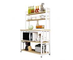 JANSUDY Bodenstehendes KüChenregal 5 Schichten Mikrowellengestell, GewüRzgestell, Schneidetisch