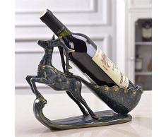 TCYLZ Weinregalskulptur American Vintage Weinregal Crafts Home Wohnzimmer Weinschrank Dekorationen Ornamente Harz Wandbilder Möbel Crafts Handwerk, Gold