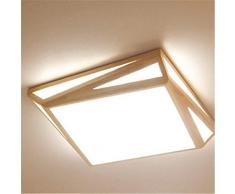 LED Deckenleuchten Holz Deckenleuchte Für Wohnzimmer Deckenleuchten Moderne Holzleuchten 30 * 30cm-gelb / RC_Dimmable_30 * 30cm