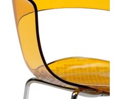 Scab Design Designer Stuhl mit Chrombeinen Miss B Antishock 4 Legs orange transparent
