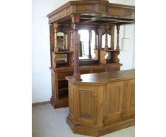 Hausbar Kellerbar Theke Tresen Bar Antik-Stil Nussbaumton