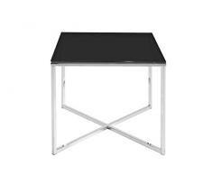 AC Design Furniture Ecktisch Gurli, B: 50 x T:50 x H: 45 cm, Glas, Schwarz