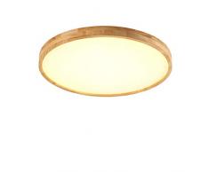 25W LED Deckenleuchte, Nordic Modern Holz Deckenlampe, warmweiß 3000K 2000lm, Φ40cm Runde Holz Lampe für Wohnzimmer, Schlafzimmer, Esszimmer, Büro, Kinderzimmer Leuchte Decke Licht Holzlampe