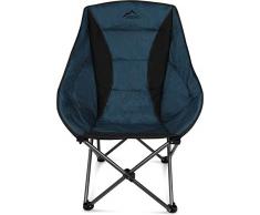 normani Deluxe Campingsessel Relaxsessel XXL Moonchair Schalensitz- Comfort Camping-Stuhl - Gepolsterter Outdoor Klappstuhl, Traglast: 150 Kg (330 lbs) Farbe Blau