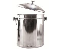 Eddingtons Mini Tisch Tee Komposteimer/Abfalleimer, Edelstahl, 2,25 L