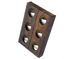 Original Champagner Rüttelbrett für 6 Flaschen, Weinregal