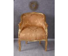 Barocksessel Sessel Bergere Gold Stuhl Barock Armlehnstuhl Armlehnsessel Antik cat660a06 Palazzo Exklusiv