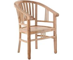 SAM Gartensessel Moreno, Teak-Holz, ideal für Balkon, Terrasse oder Garten, Gartenstuhl mit Armlehnen aus Massivholz
