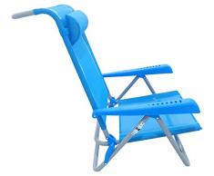 Meerweh Strandstuhl, verstellbar saphir blau Armlehne blau