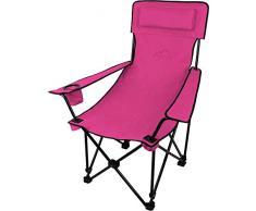normani Sehr Stabiler Klappstuhl Campingstuhl Angelstuhl mit Getränkehalter, Abnehmbarer Polsterung Tragetasche - bis zu 150 kg Farbe Pink