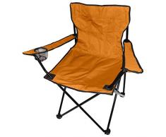 Faltstuhl ORANGE Campingstuhl Anglerstuhl Getränkehalter Reisestuhl Klappstuhl Stuhl