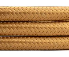 Deckenleuchtelight edition (3x Beton Lampe), TextilkabelGold (19 Farben wählbar), Deckenschiene 113 cm, incl. LED (GU10, Dimmbar), Esstisch-Leuchte Buchenbusch urban design