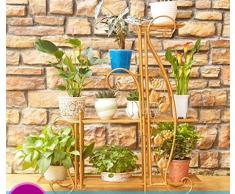 JKMQA Blumen-Regale Blume Regal Grün Blume Regal Blume Raum Regal Grün Blume Regal Blume Regal Europäischer Flower Stand Gold, Schwarz Blumenstand (Color : Gold)