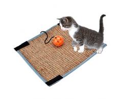 Haiyemao Cat Scratch Pad Kitten Pet Scratch Mat Ball Post Claw Training Sisal Pad Pet Furniture Cover Table Chair Sofa Legs Scratching Prevention Mat for Cat Playing