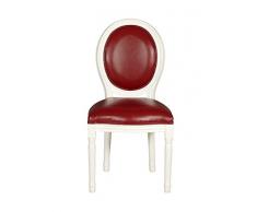 Barock Stuhl Navi weiss rot Barock Möbel Esstischstuhl Esszimmerstuhl Barockstuhl