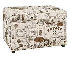 Haku Möbel Sitztruhe - MDF mit Textilgewebe bezogen - gepolsterte Sitzfläche H 42 cm